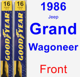 Front Wiper Blade Pack for 1986 Jeep Grand Wagoneer - Premium