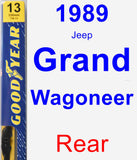 Rear Wiper Blade for 1989 Jeep Grand Wagoneer - Premium