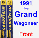 Front Wiper Blade Pack for 1991 Jeep Grand Wagoneer - Premium