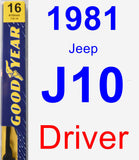 Driver Wiper Blade for 1981 Jeep J10 - Premium