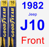 Front Wiper Blade Pack for 1982 Jeep J10 - Premium