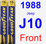 Front Wiper Blade Pack for 1988 Jeep J10 - Premium