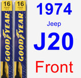 Front Wiper Blade Pack for 1974 Jeep J20 - Premium