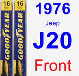 Front Wiper Blade Pack for 1976 Jeep J20 - Premium