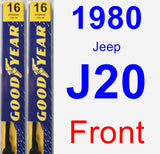 Front Wiper Blade Pack for 1980 Jeep J20 - Premium