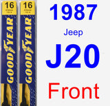 Front Wiper Blade Pack for 1987 Jeep J20 - Premium