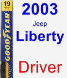 Driver Wiper Blade for 2003 Jeep Liberty - Premium