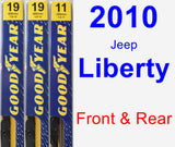 Front & Rear Wiper Blade Pack for 2010 Jeep Liberty - Premium