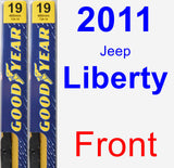 Front Wiper Blade Pack for 2011 Jeep Liberty - Premium