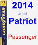 Passenger Wiper Blade for 2014 Jeep Patriot - Premium