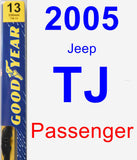 Passenger Wiper Blade for 2005 Jeep TJ - Premium