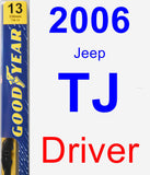 Driver Wiper Blade for 2006 Jeep TJ - Premium