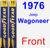 Front Wiper Blade Pack for 1976 Jeep Wagoneer - Premium