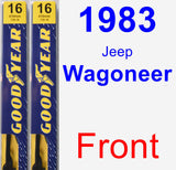 Front Wiper Blade Pack for 1983 Jeep Wagoneer - Premium