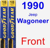 Front Wiper Blade Pack for 1990 Jeep Wagoneer - Premium