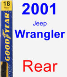 Rear Wiper Blade for 2001 Jeep Wrangler - Premium