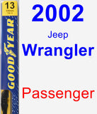 Passenger Wiper Blade for 2002 Jeep Wrangler - Premium