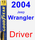 Driver Wiper Blade for 2004 Jeep Wrangler - Premium