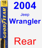 Rear Wiper Blade for 2004 Jeep Wrangler - Premium