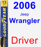 Driver Wiper Blade for 2006 Jeep Wrangler - Premium