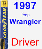 Driver Wiper Blade for 1997 Jeep Wrangler - Premium