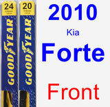 Front Wiper Blade Pack for 2010 Kia Forte - Premium