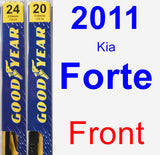 Front Wiper Blade Pack for 2011 Kia Forte - Premium