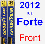 Front Wiper Blade Pack for 2012 Kia Forte - Premium