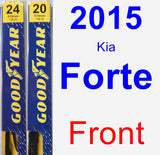Front Wiper Blade Pack for 2015 Kia Forte - Premium