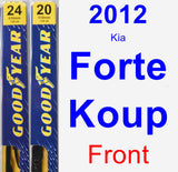 Front Wiper Blade Pack for 2012 Kia Forte Koup - Premium