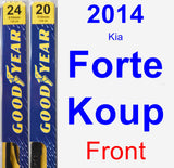 Front Wiper Blade Pack for 2014 Kia Forte Koup - Premium