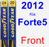 Front Wiper Blade Pack for 2012 Kia Forte5 - Premium