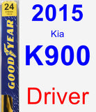 Driver Wiper Blade for 2015 Kia K900 - Premium