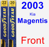 Front Wiper Blade Pack for 2003 Kia Magentis - Premium