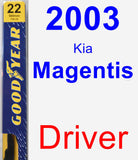 Driver Wiper Blade for 2003 Kia Magentis - Premium