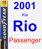 Passenger Wiper Blade for 2001 Kia Rio - Premium