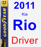 Driver Wiper Blade for 2011 Kia Rio - Premium