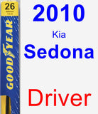 Driver Wiper Blade for 2010 Kia Sedona - Premium