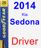 Driver Wiper Blade for 2014 Kia Sedona - Premium