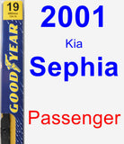 Passenger Wiper Blade for 2001 Kia Sephia - Premium