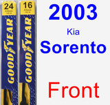 Front Wiper Blade Pack for 2003 Kia Sorento - Premium