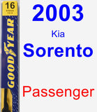 Passenger Wiper Blade for 2003 Kia Sorento - Premium