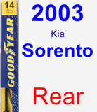 Rear Wiper Blade for 2003 Kia Sorento - Premium