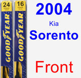 Front Wiper Blade Pack for 2004 Kia Sorento - Premium