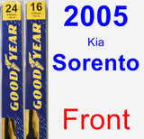 Front Wiper Blade Pack for 2005 Kia Sorento - Premium