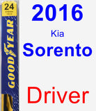 Driver Wiper Blade for 2016 Kia Sorento - Premium