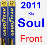 Front Wiper Blade Pack for 2011 Kia Soul - Premium