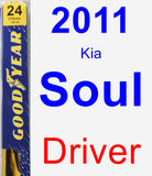 Driver Wiper Blade for 2011 Kia Soul - Premium