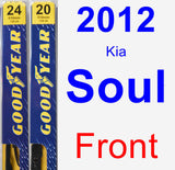 Front Wiper Blade Pack for 2012 Kia Soul - Premium