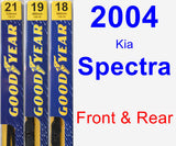 Front & Rear Wiper Blade Pack for 2004 Kia Spectra - Premium